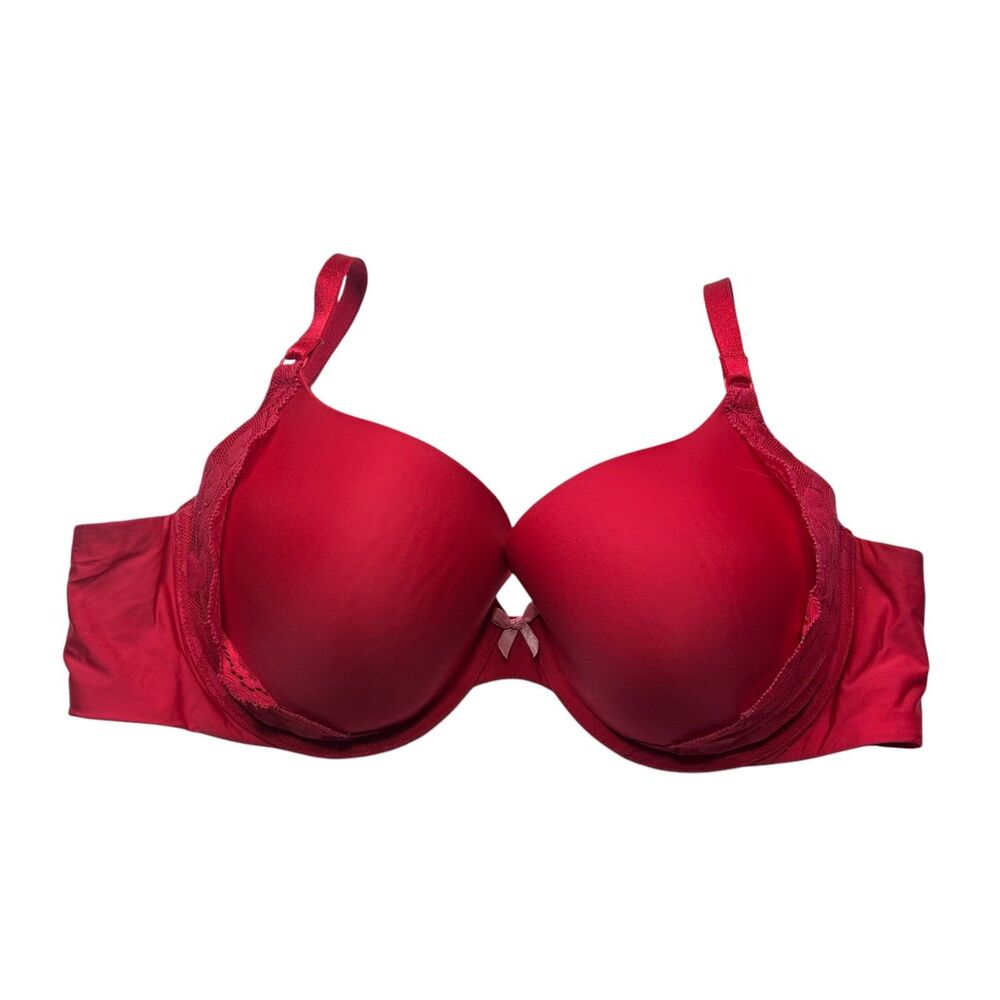 Victoria's Secret Red Lace Lined Bra 38C